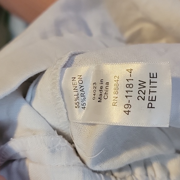 Linen crop pants size 22 - Picture 3 of 3